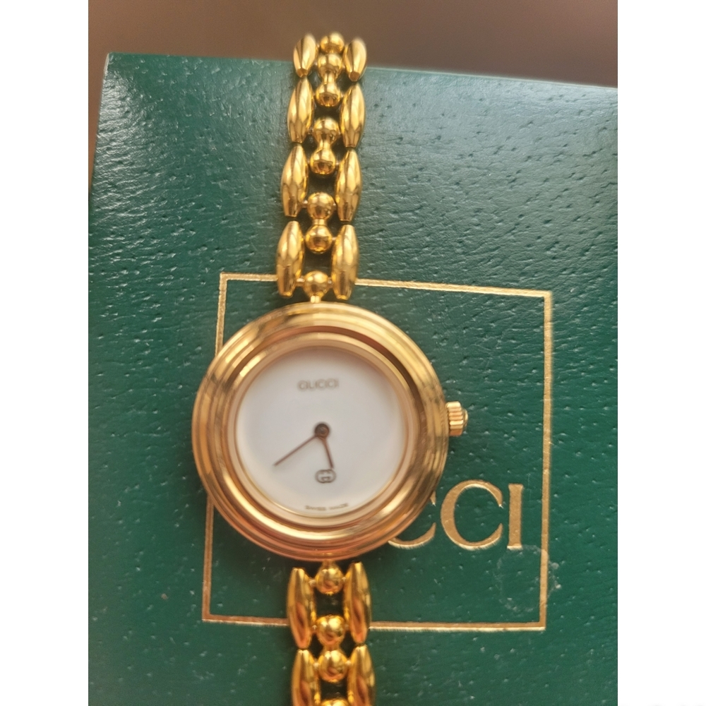 Vintage Gucci Watch Bracelet w interchangeable Bezels Women's - Picture 3 of 7